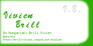 vivien brill business card